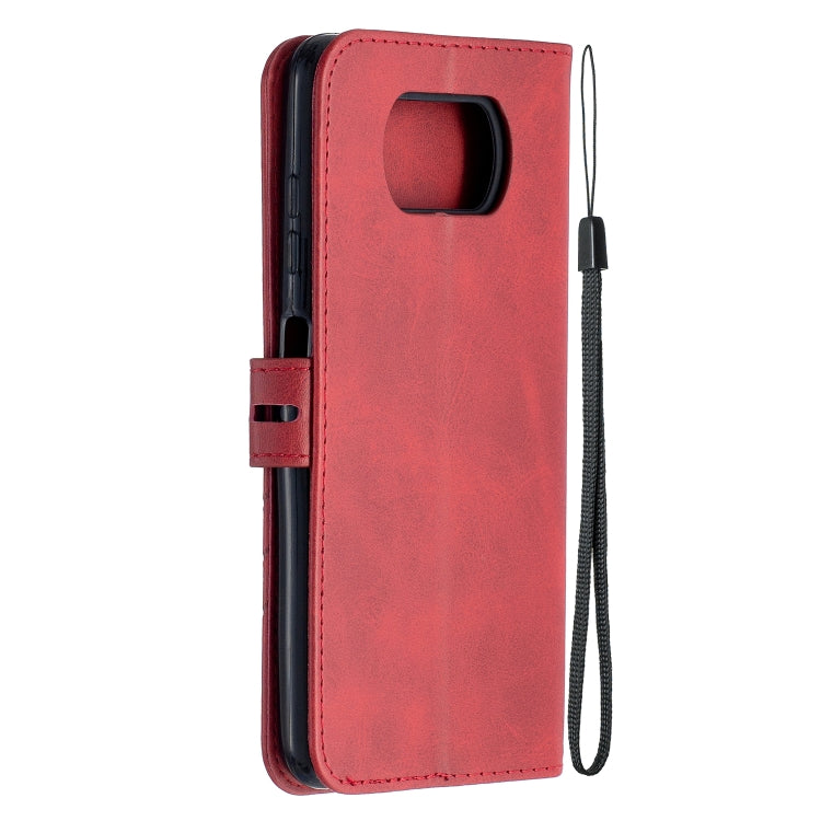 For Xiaomi Poco X3 NFC Stitching Style 2-Color Cow Texture Horizontal Flip PU Leather Case with Holder & Card Slot & Lanyard