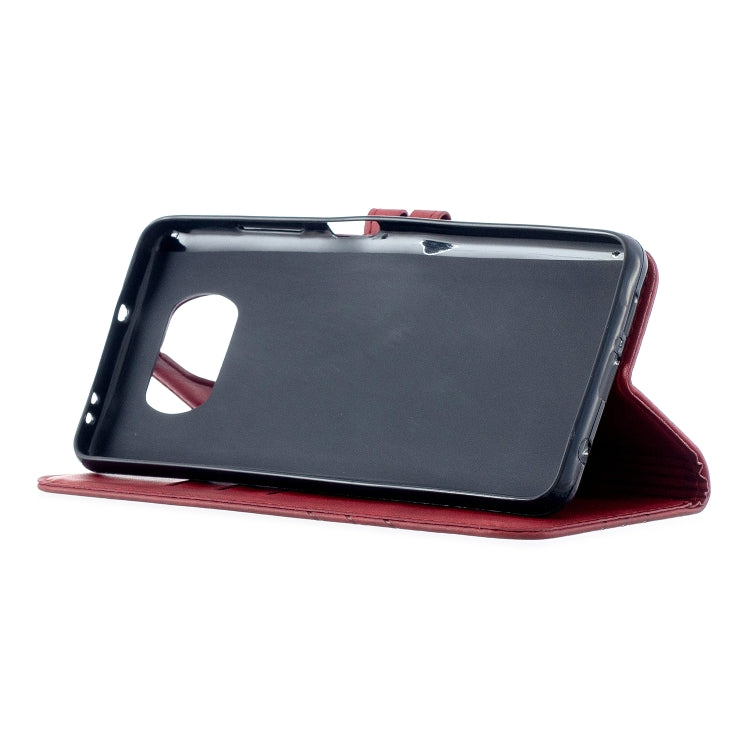 For Xiaomi Poco X3 NFC Stitching Style 2-Color Cow Texture Horizontal Flip PU Leather Case with Holder & Card Slot & Lanyard