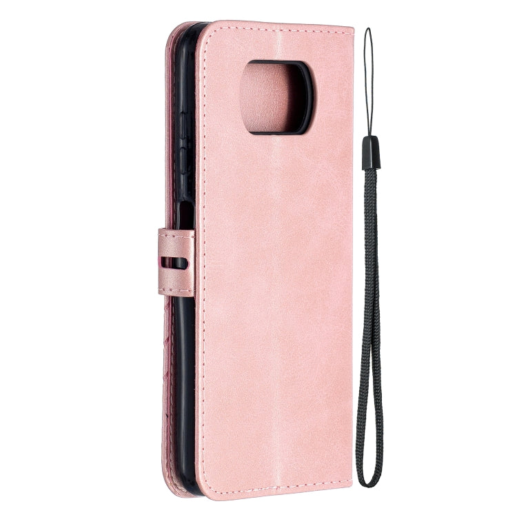 For Xiaomi Poco X3 NFC Stitching Style 2-Color Cow Texture Horizontal Flip PU Leather Case with Holder & Card Slot & Lanyard