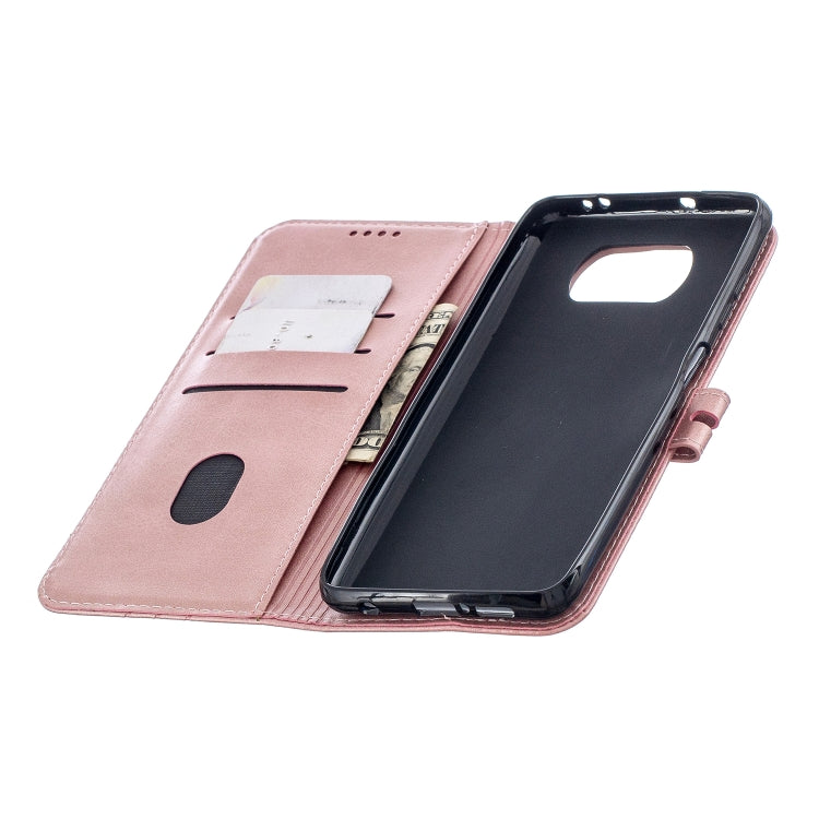 For Xiaomi Poco X3 NFC Stitching Style 2-Color Cow Texture Horizontal Flip PU Leather Case with Holder & Card Slot & Lanyard