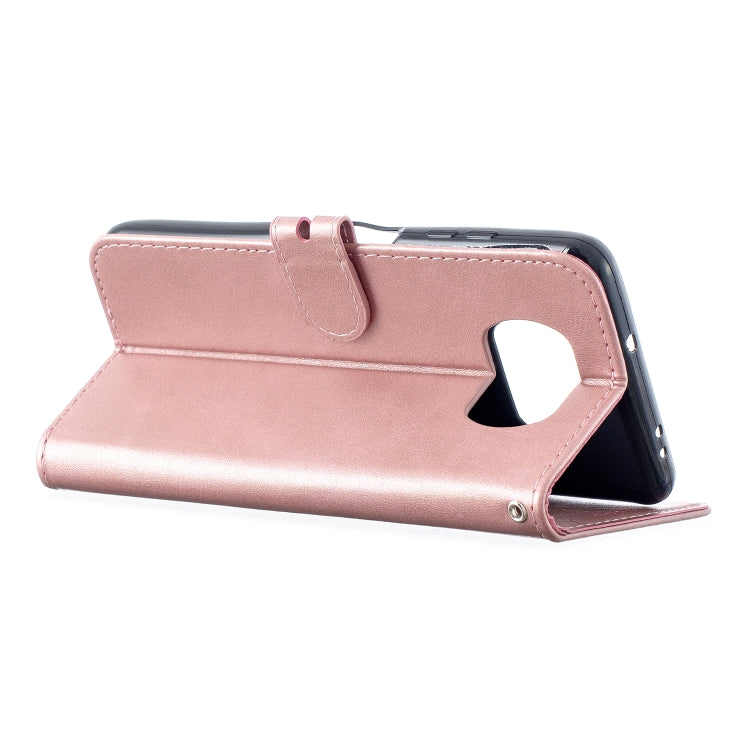 For Xiaomi Poco X3 NFC Stitching Style 2-Color Cow Texture Horizontal Flip PU Leather Case with Holder & Card Slot & Lanyard