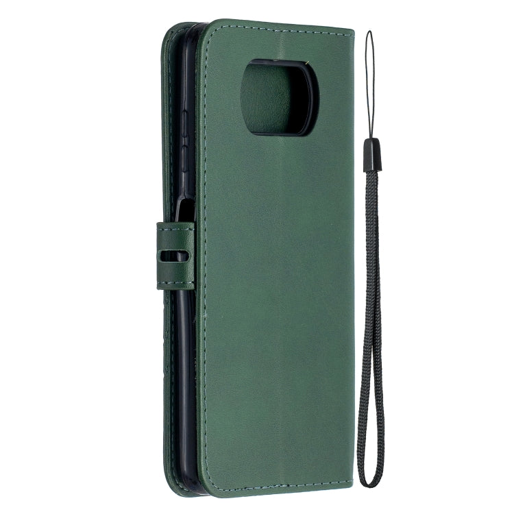 For Xiaomi Poco X3 NFC Stitching Style 2-Color Cow Texture Horizontal Flip PU Leather Case with Holder & Card Slot & Lanyard