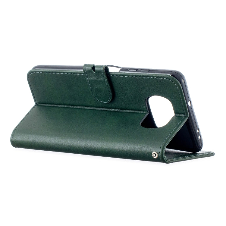 For Xiaomi Poco X3 NFC Stitching Style 2-Color Cow Texture Horizontal Flip PU Leather Case with Holder & Card Slot & Lanyard