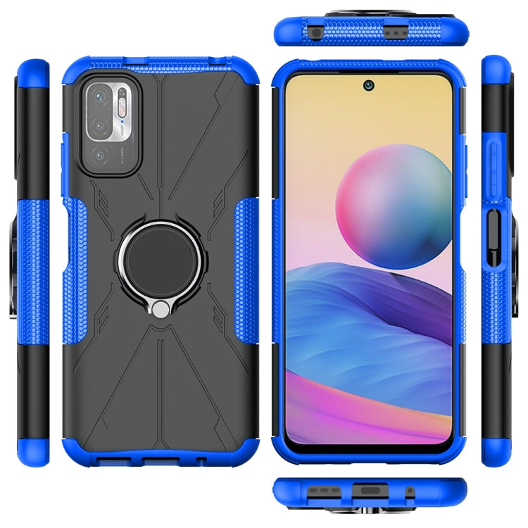 For Xiaomi Redmi Note 10 5G Armor Bear Shockproof PC + TPU Protective Case with Ring Holder