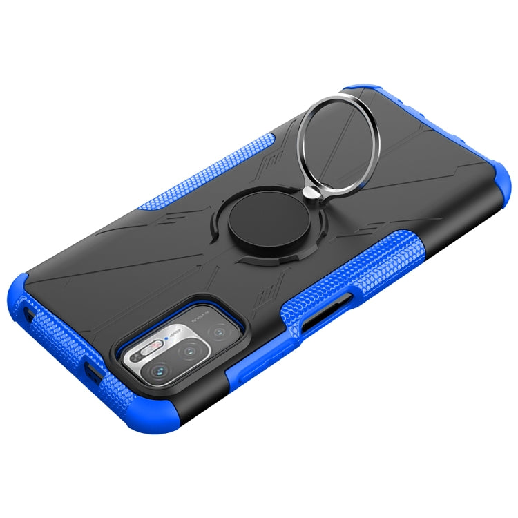 For Xiaomi Redmi Note 10 5G Armor Bear Shockproof PC + TPU Protective Case with Ring Holder