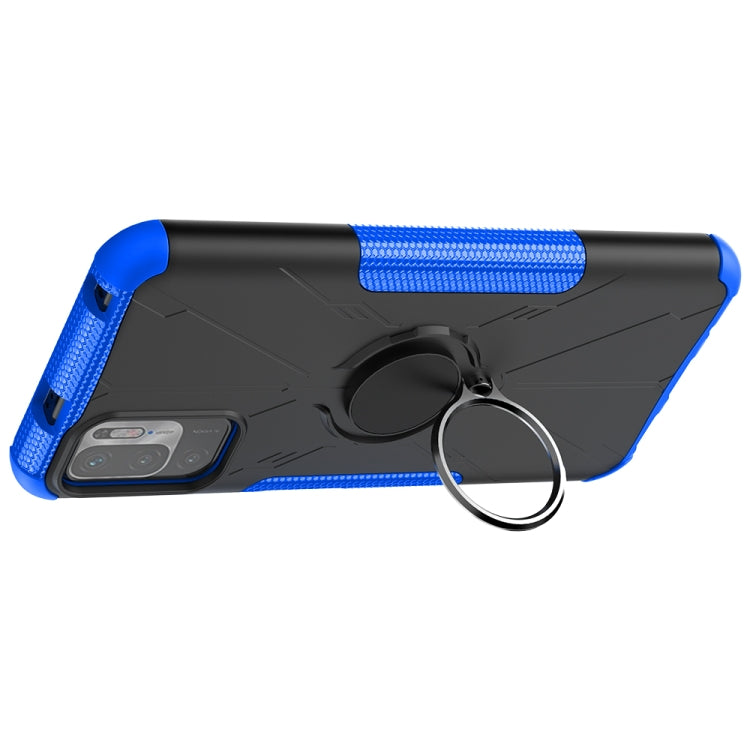 For Xiaomi Redmi Note 10 5G Armor Bear Shockproof PC + TPU Protective Case with Ring Holder