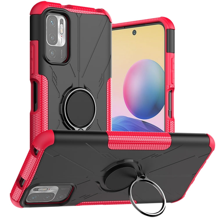 For Xiaomi Redmi Note 10 5G Armor Bear Shockproof PC + TPU Protective Case with Ring Holder