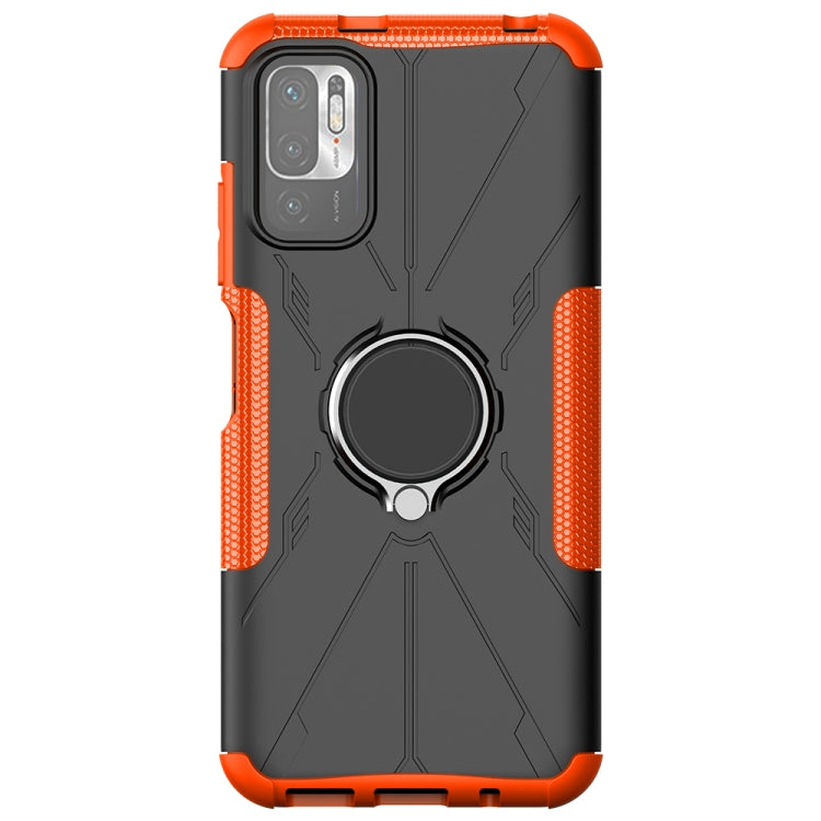 For Xiaomi Redmi Note 10 5G Armor Bear Shockproof PC + TPU Protective Case with Ring Holder