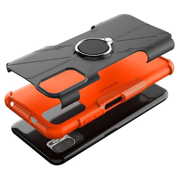 For Xiaomi Redmi Note 10 5G Armor Bear Shockproof PC + TPU Protective Case with Ring Holder