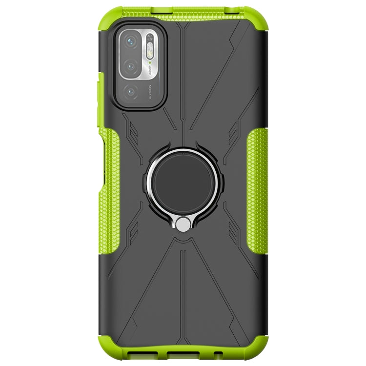 For Xiaomi Redmi Note 10 5G Armor Bear Shockproof PC + TPU Protective Case with Ring Holder