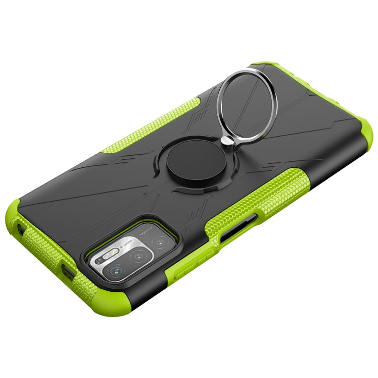 For Xiaomi Redmi Note 10 5G Armor Bear Shockproof PC + TPU Protective Case with Ring Holder