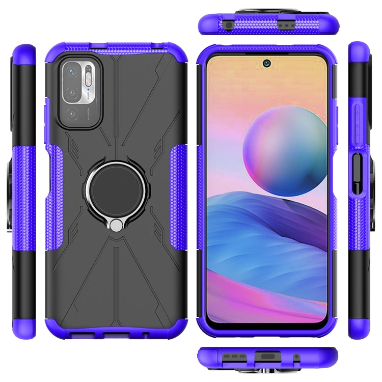 For Xiaomi Redmi Note 10 5G Armor Bear Shockproof PC + TPU Protective Case with Ring Holder