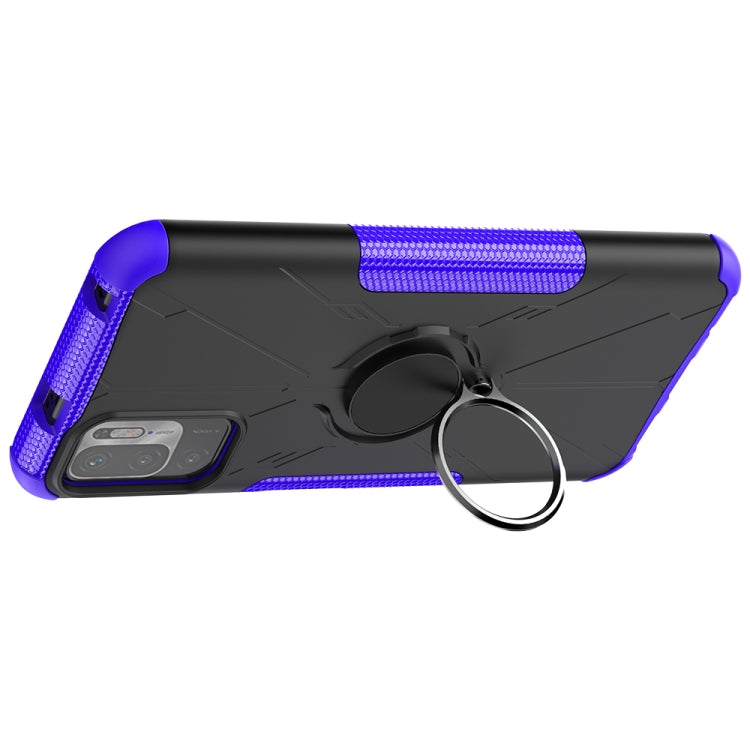 For Xiaomi Redmi Note 10 5G Armor Bear Shockproof PC + TPU Protective Case with Ring Holder