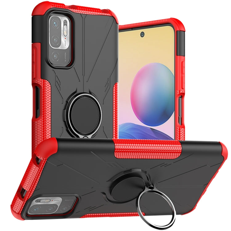 For Xiaomi Redmi Note 10 5G Armor Bear Shockproof PC + TPU Protective Case with Ring Holder