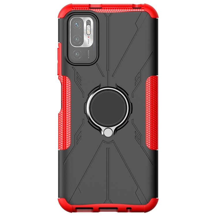 For Xiaomi Redmi Note 10 5G Armor Bear Shockproof PC + TPU Protective Case with Ring Holder