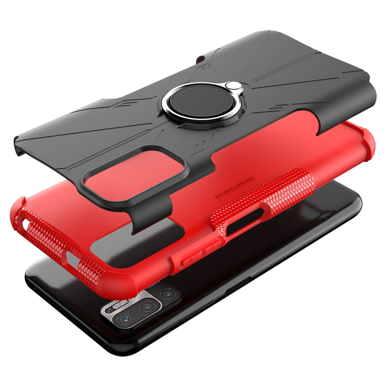 For Xiaomi Redmi Note 10 5G Armor Bear Shockproof PC + TPU Protective Case with Ring Holder