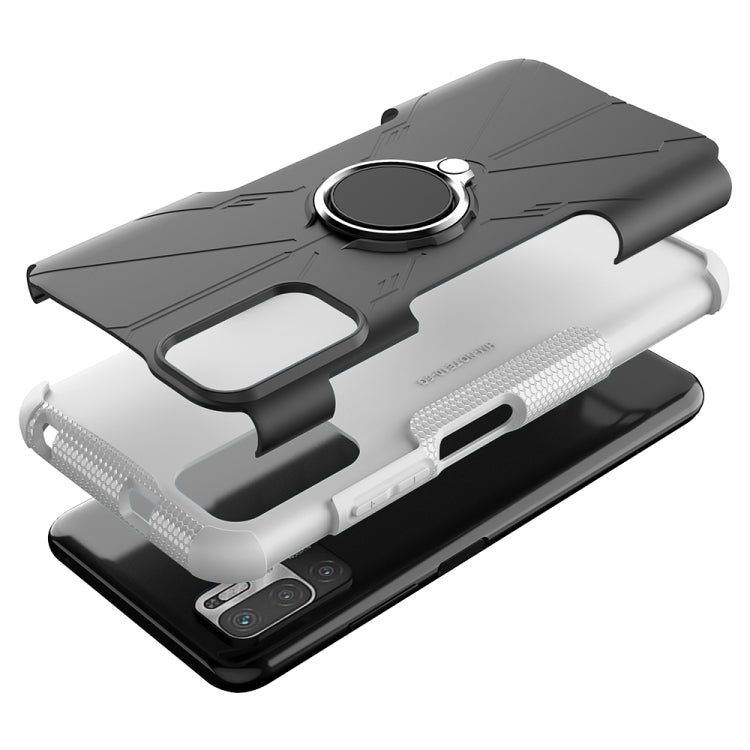 For Xiaomi Redmi Note 10 5G Armor Bear Shockproof PC + TPU Protective Case with Ring Holder