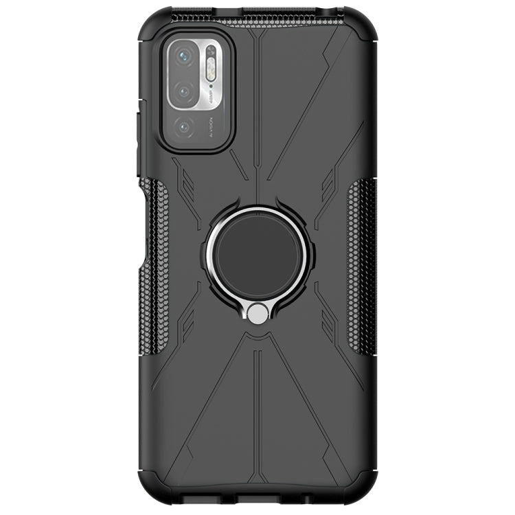 For Xiaomi Redmi Note 10 5G Armor Bear Shockproof PC + TPU Protective Case with Ring Holder