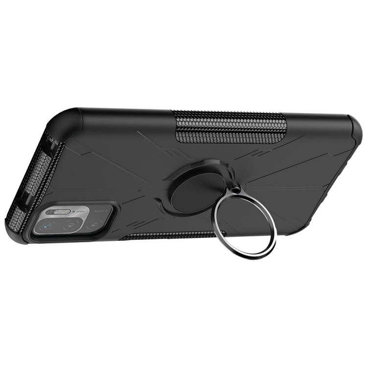 For Xiaomi Redmi Note 10 5G Armor Bear Shockproof PC + TPU Protective Case with Ring Holder
