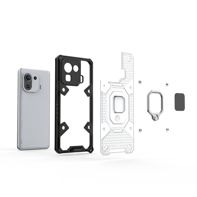 For Xiaomi Mi 11 Pro Space PC+TPU Ring Holder Protective Case