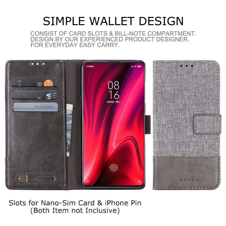 For Xiaomi Redmi K20 MUXMA MX102 Horizontal Flip Canvas Leather Case with Stand & Card Slot & Wallet Function