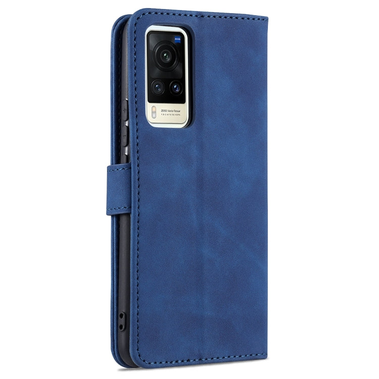 For vivo X60 Pro AZNS Skin Feel Calf Texture Horizontal Flip Leather Case with Card Slots & Holder & Wallet