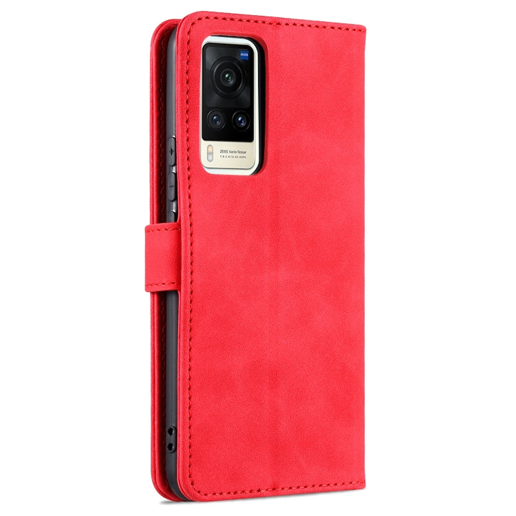 For vivo X60 Pro AZNS Skin Feel Calf Texture Horizontal Flip Leather Case with Card Slots & Holder & Wallet