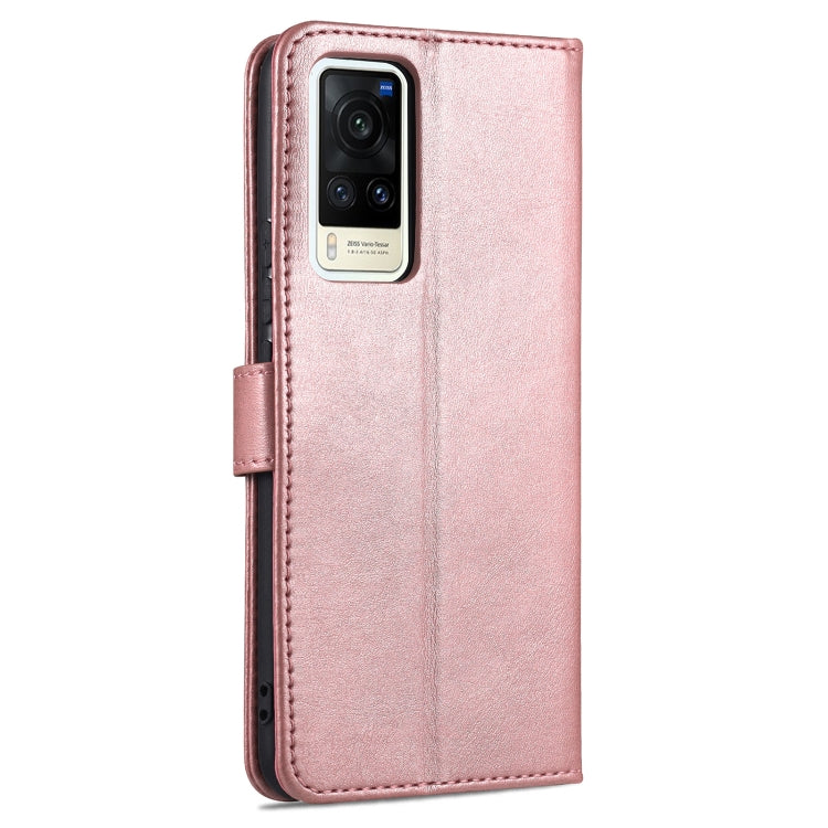 For vivo X60 Pro AZNS Skin Feel Calf Texture Horizontal Flip Leather Case with Card Slots & Holder & Wallet