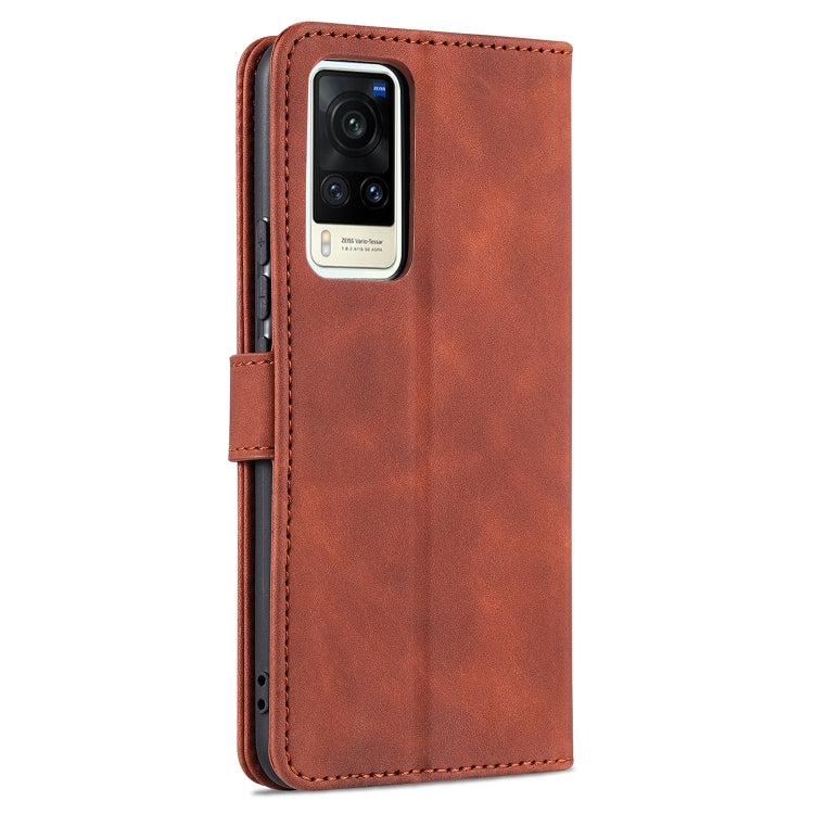 For vivo X60 Pro AZNS Skin Feel Calf Texture Horizontal Flip Leather Case with Card Slots & Holder & Wallet