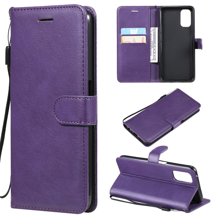 For OPPO Realme V5 5G Solid Color Horizontal Flip Protective Leather Case with Holder & Card Slots & Wallet & Photo Frame & Lanyard
