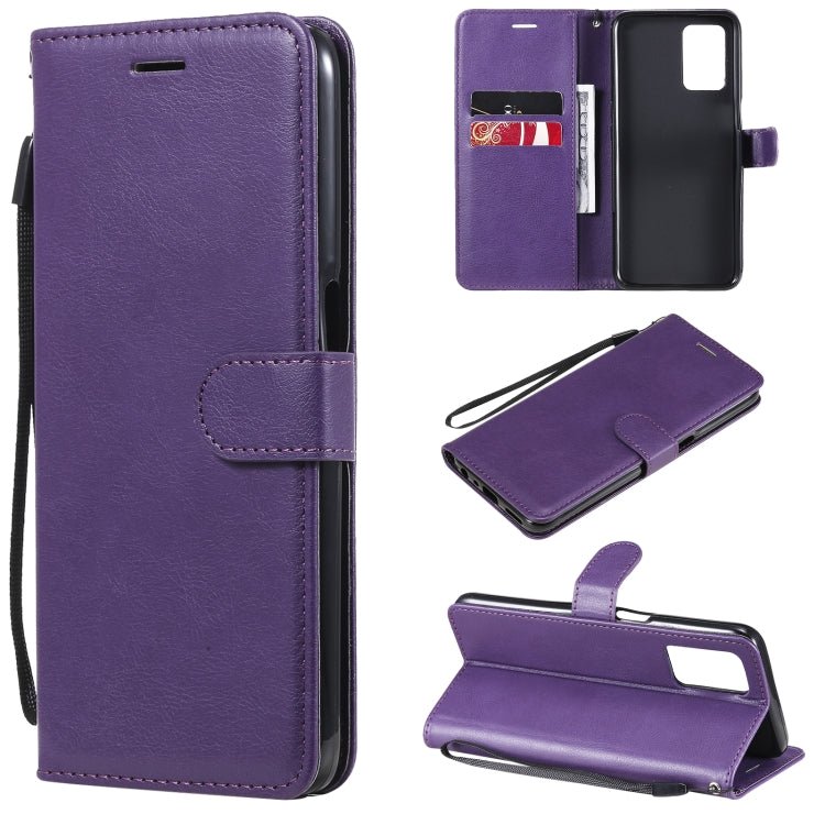For OPPO Realme V13 5G Solid Color Horizontal Flip Protective Leather Case with Holder & Card Slots & Wallet & Photo Frame & Lanyard