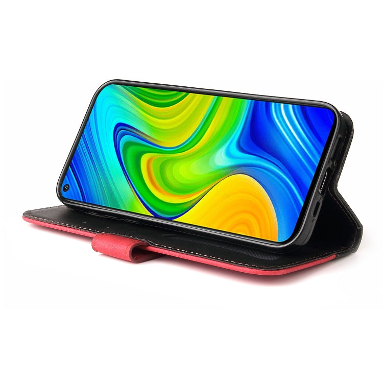 For Xiaomi Redmi Note 9 4G Foreign Version / 10X 4G Business Stitching-Color Horizontal Flip PU Leather Case with Holder & Card Slots & Photo Frame