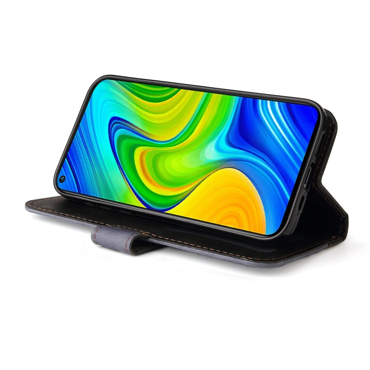 For Xiaomi Redmi Note 9 4G Foreign Version / 10X 4G Business Stitching-Color Horizontal Flip PU Leather Case with Holder & Card Slots & Photo Frame