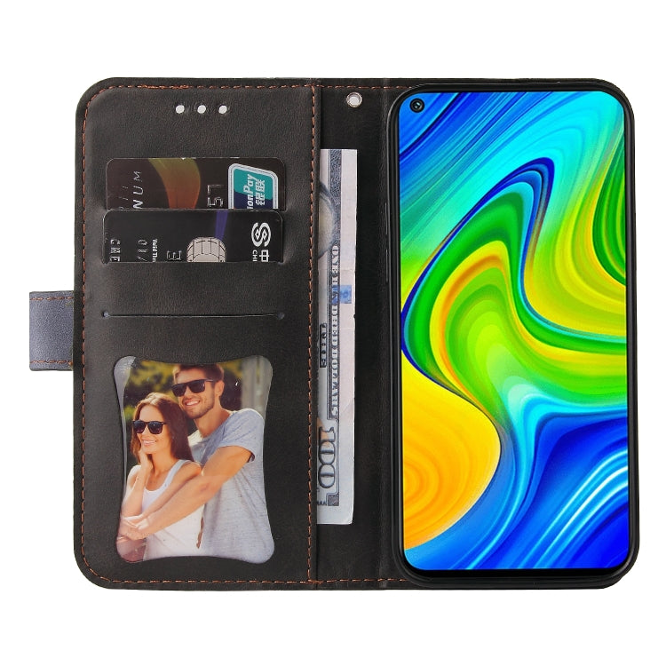 For Xiaomi Redmi Note 9 4G Foreign Version / 10X 4G Business Stitching-Color Horizontal Flip PU Leather Case with Holder & Card Slots & Photo Frame