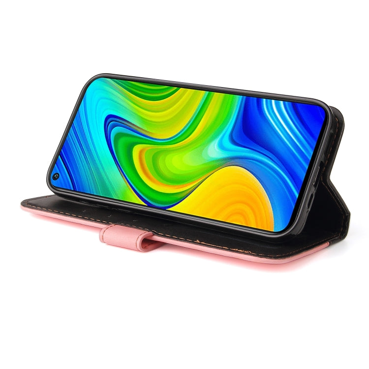 For Xiaomi Redmi Note 9 4G Foreign Version / 10X 4G Business Stitching-Color Horizontal Flip PU Leather Case with Holder & Card Slots & Photo Frame