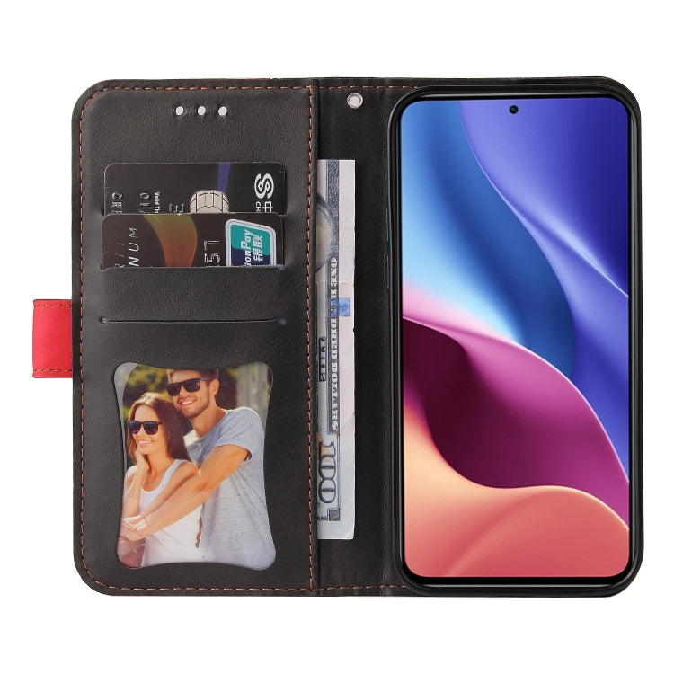 For Xiaomi Redmi K40/K40 Pro/Poco F3/Mi 11i Business Stitching-Color Horizontal Flip PU Leather Case with Holder & Card Slots & Photo Frame