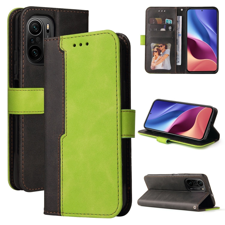 For Xiaomi Redmi K40/K40 Pro/Poco F3/Mi 11i Business Stitching-Color Horizontal Flip PU Leather Case with Holder & Card Slots & Photo Frame