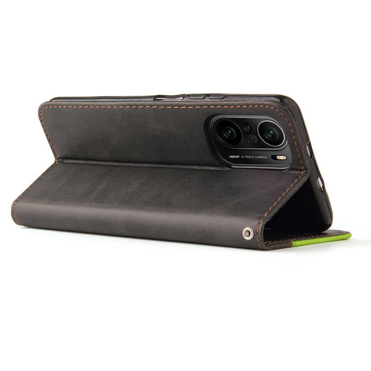 For Xiaomi Redmi K40/K40 Pro/Poco F3/Mi 11i Business Stitching-Color Horizontal Flip PU Leather Case with Holder & Card Slots & Photo Frame