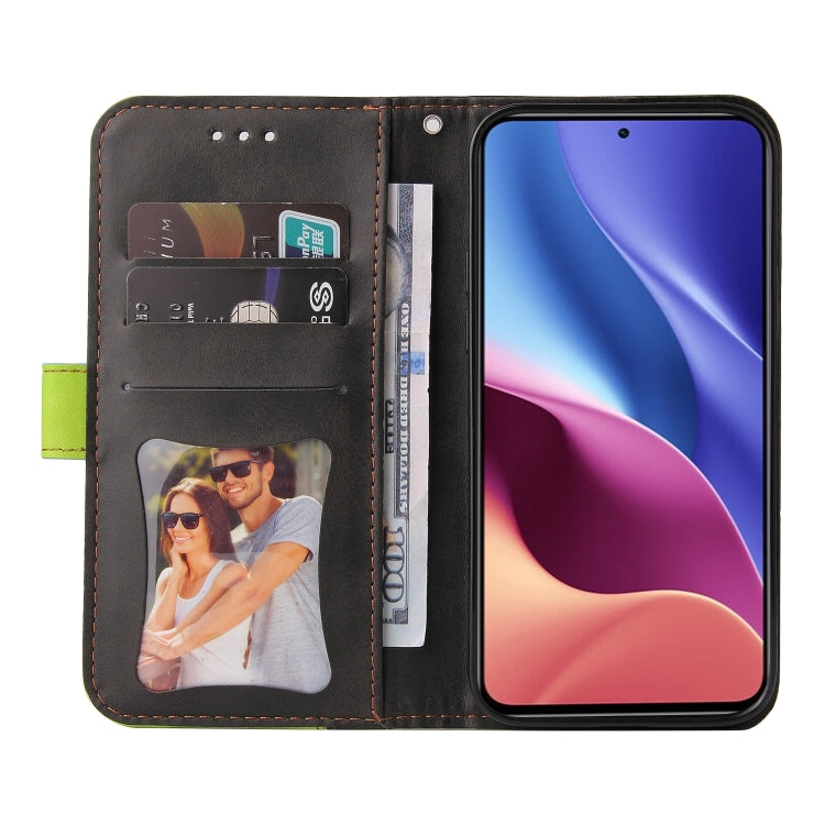 For Xiaomi Redmi K40/K40 Pro/Poco F3/Mi 11i Business Stitching-Color Horizontal Flip PU Leather Case with Holder & Card Slots & Photo Frame