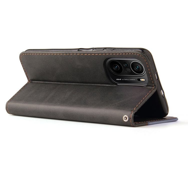 For Xiaomi Redmi K40/K40 Pro/Poco F3/Mi 11i Business Stitching-Color Horizontal Flip PU Leather Case with Holder & Card Slots & Photo Frame