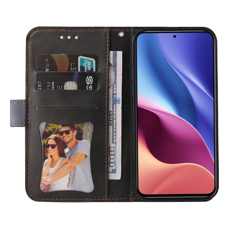 For Xiaomi Redmi K40/K40 Pro/Poco F3/Mi 11i Business Stitching-Color Horizontal Flip PU Leather Case with Holder & Card Slots & Photo Frame