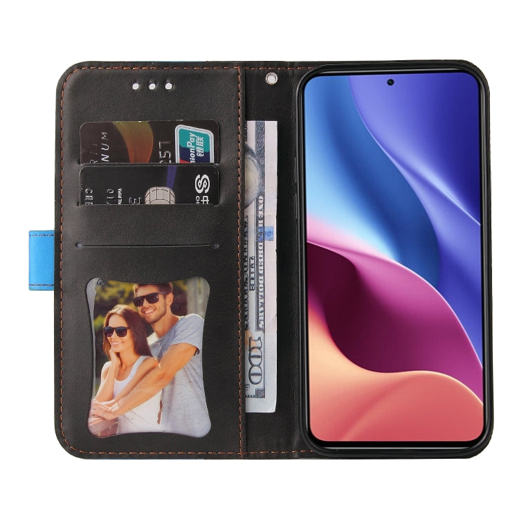 For Xiaomi Redmi K40/K40 Pro/Poco F3/Mi 11i Business Stitching-Color Horizontal Flip PU Leather Case with Holder & Card Slots & Photo Frame