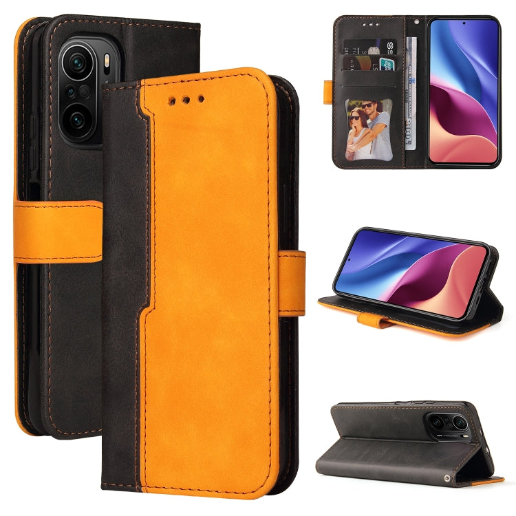 For Xiaomi Redmi K40/K40 Pro/Poco F3/Mi 11i Business Stitching-Color Horizontal Flip PU Leather Case with Holder & Card Slots & Photo Frame
