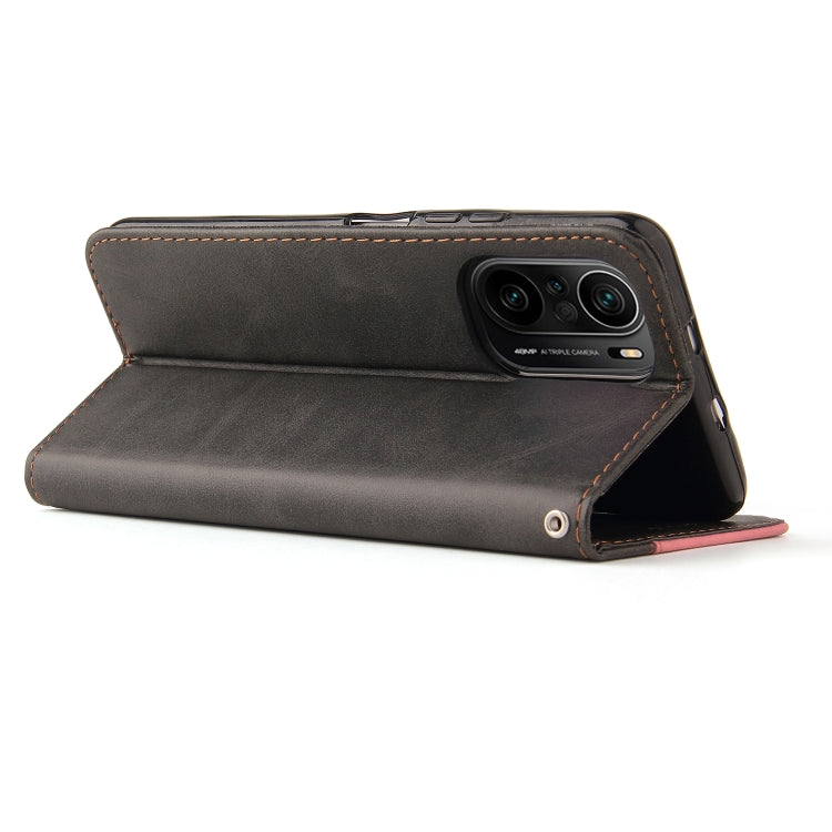 For Xiaomi Redmi K40/K40 Pro/Poco F3/Mi 11i Business Stitching-Color Horizontal Flip PU Leather Case with Holder & Card Slots & Photo Frame