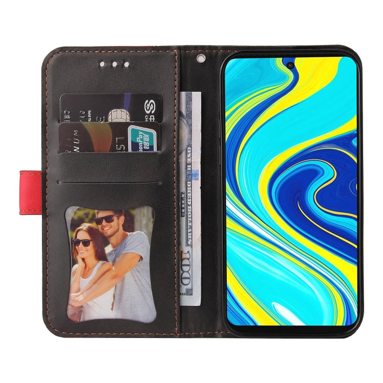 For Xiaomi Redmi Note 9S/Note 9 Pro/Note 9 Pro Max Business Stitching-Color Horizontal Flip PU Leather Case with Holder & Card Slots & Photo Frame