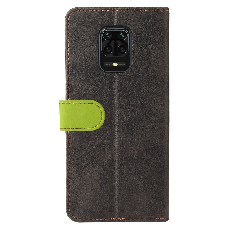 For Xiaomi Redmi Note 9S/Note 9 Pro/Note 9 Pro Max Business Stitching-Color Horizontal Flip PU Leather Case with Holder & Card Slots & Photo Frame