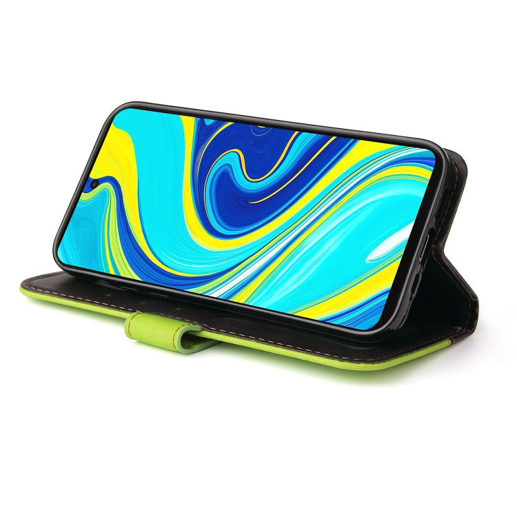 For Xiaomi Redmi Note 9S/Note 9 Pro/Note 9 Pro Max Business Stitching-Color Horizontal Flip PU Leather Case with Holder & Card Slots & Photo Frame