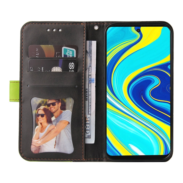 For Xiaomi Redmi Note 9S/Note 9 Pro/Note 9 Pro Max Business Stitching-Color Horizontal Flip PU Leather Case with Holder & Card Slots & Photo Frame