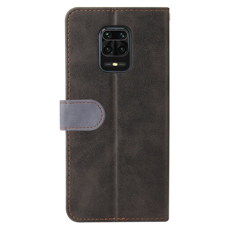 For Xiaomi Redmi Note 9S/Note 9 Pro/Note 9 Pro Max Business Stitching-Color Horizontal Flip PU Leather Case with Holder & Card Slots & Photo Frame