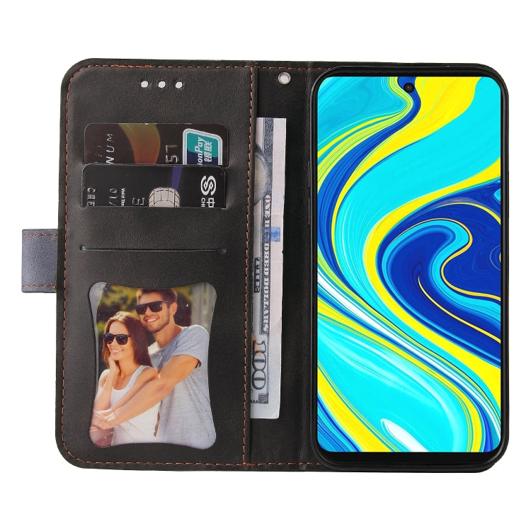 For Xiaomi Redmi Note 9S/Note 9 Pro/Note 9 Pro Max Business Stitching-Color Horizontal Flip PU Leather Case with Holder & Card Slots & Photo Frame